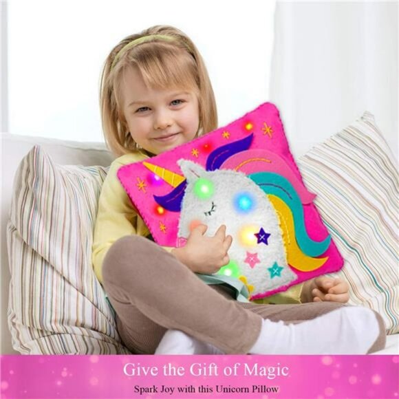 Unicorn Pillow Sewing kit for Kids Ages 8-12 - Easy Kids Crafts for Girls & Boys - Picture 5 of 6